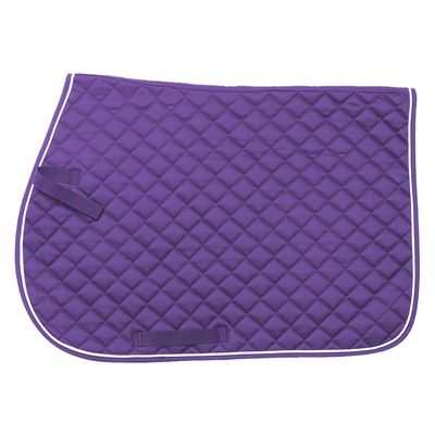 Equitare Square Quilted Cotton Comfort English Saddle Pad - Purple