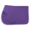 Equitare Square Quilted Cotton Comfort English Saddle Pad - Purple view 1
