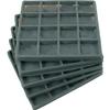 FindingKing 5 Gray 16 Slot 1/2 Size Jewelry Display Tray Inserts New view 1