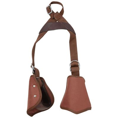 Kids Nylon Slip-On Stirrup Set Hooded Stirrup BRN