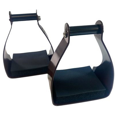 Shenandoah Western Stirrups, Trail Stirrups for Saddle Western, Endurance Stirrups for Grip, Stability & Shock Absorption, Trail Riding, Schooling, Relieves Knee, Ankle & Hip Stress, Brown 2 1/2"