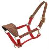 Tough 1 Carved Wide Nose Nylon Halter, Red, Horse view 1