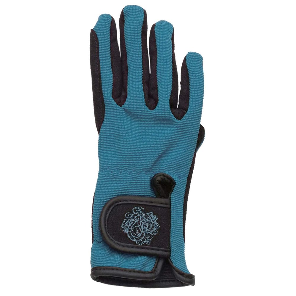 Ovation Child's Horseshoe Gloves (Black/Peacock, Childs A)