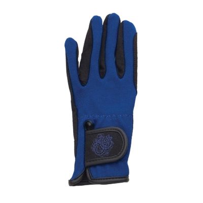 Ovation Child's Horseshoe Gloves (Black/Victory Blue, Childs A)