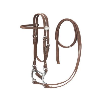Tough 1 King Series Nylon Browband Bridle Leather Brown