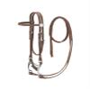 Tough 1 King Series Nylon Browband Bridle Leather Brown view 1