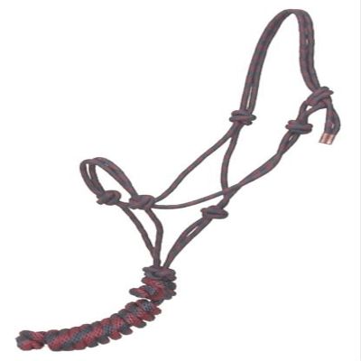 Gatsby Two-Tone Cowboy Halter w/Lead Navy/Burgundy