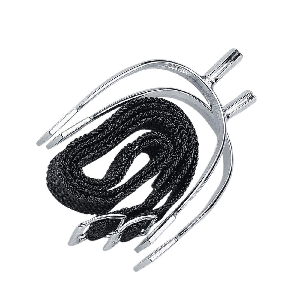 Korsteel Pow Never Rust Spurs with Straps, Ladies 3/4" Neck