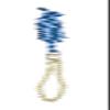Perri's Poly Nylon Lead with 30-Inch Chain, Navy/Skyblue, 8-Feet 30-Inch view 1
