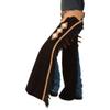 Tough 1 Suede Leather Reining Show Chaps Medium Bl view 1