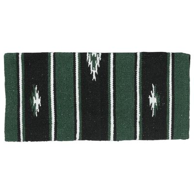 Tough1 Sierra Acrylic Blend Pony Saddle Blanket - Hunter Green/Black/Cream