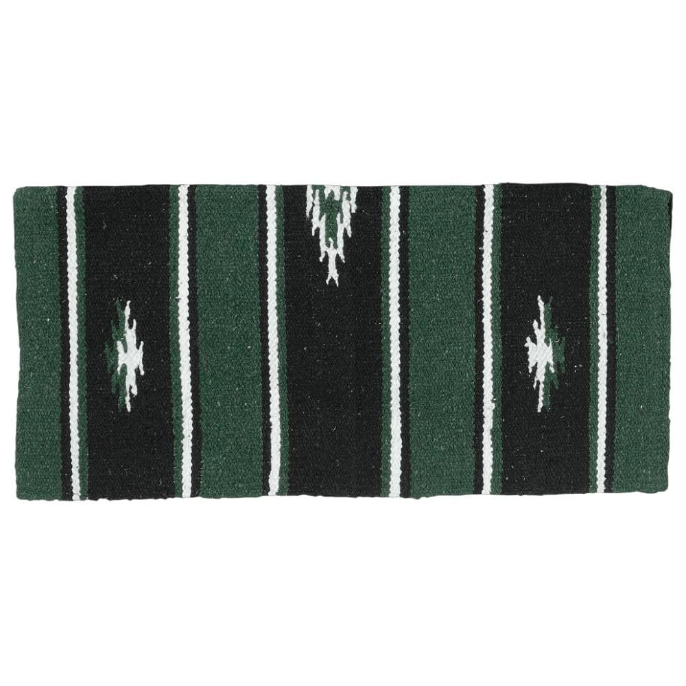 Tough1 Sierra Acrylic Blend Pony Saddle Blanket - Hunter Green/Black/Cream