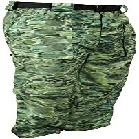Aqua Design: Fly Fishing Mens Convertible Wading Pants Zip Off Legs Shorts: Green Bayou: Size Medium