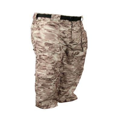 Aqua Design: Fly Fishing Mens Convertible Wading Pants Zip Off Legs Shorts: Pacific Sand: Size 2XL