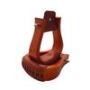 AJ Tack Stained Wood Bell Stirrup view 2