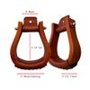 AJ Tack Stained Wood Bell Stirrup view 3