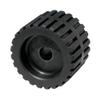 Tie Down 5" Black Ribbed Wobble Roller | for 7/8" Shaft - 2.96" Wide - Boat Trailer Roller Replacement | Marine-Grade PVC | Made in USA view 1
