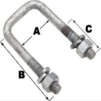 Square U-BOLT 1/2 x 2-1/16 x 4-13/16