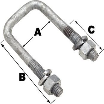 Square U-BOLT 1/2 x 2-1/16 x 4-13/16