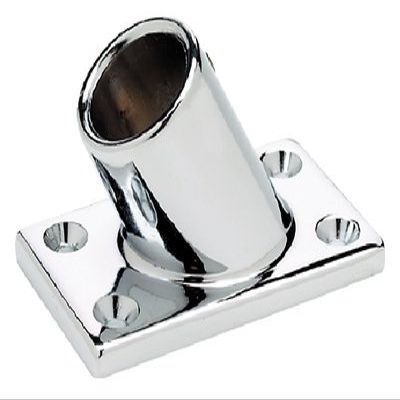 90D RECTANGULAR BASE FITTING 7/8" Chrome Plated Zinc