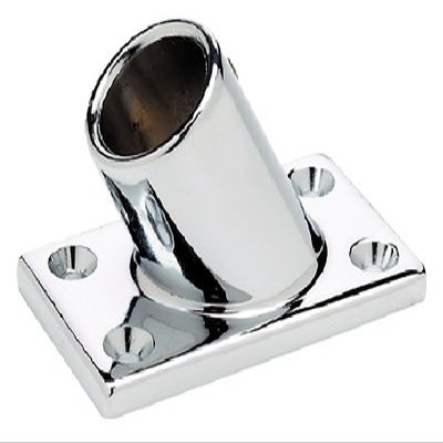 90D RECTANGULAR BASE FITTING 7/8" Chrome Plated Zinc