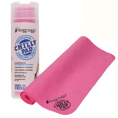 FROGG TOGGS Chilly Pad, Instant Cooling Towel, long lasting, reusable, Sports and Outdoors Neck Towel 33x13, Hot Pink