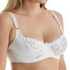 Carnival Women's Minimizer Embroidered Lace and Satin Cup Bra, Champagne, 44DD view 2