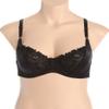 Carnival Women's Minimizer Embroidered Lace and Satin Cup Bra, Champagne, 44DD view 3