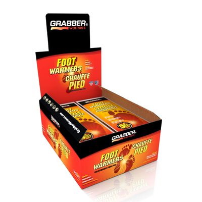 Grabber Insole Foot Warmers - Long Lasting Safe Natural Odorless Air Activated Warmers - Up to 5 Hours of Heat - 30 Pair - Medium/Large