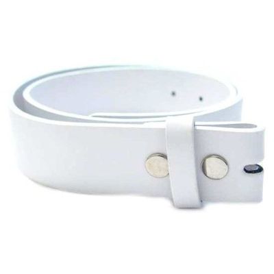 New Mens/Womens Genuine Leather Belt For Belt Buckles - White, 34-36 M