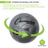 Champion Sports Extreme Series Soccer Ball, Size 3 - Youth League, All Weather, Soft Touch, Maximum Air Retention - Kick Balls for Kids Under 8 - Competitive and Recreational Futbol Games, Silver view 3
