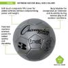 Champion Sports Extreme Series Soccer Ball, Size 3 - Youth League, All Weather, Soft Touch, Maximum Air Retention - Kick Balls for Kids Under 8 - Competitive and Recreational Futbol Games, Silver view 4