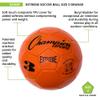Champion Sports Extreme Series Soccer Ball, Size 3 - Youth League, All Weather, Soft Touch, Maximum Air Retention - Kick Balls for Kids Under 8 - Competitive and Recreational Futbol Games, Orange view 4