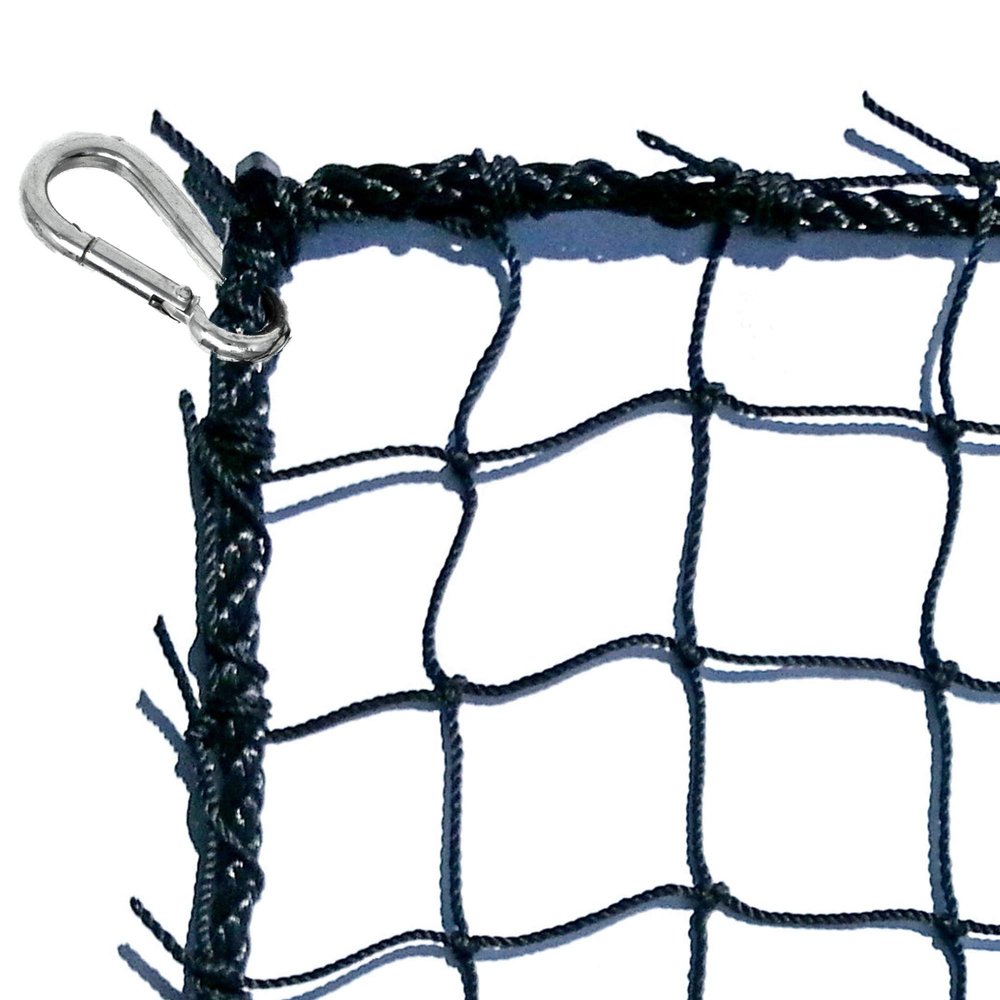 JFN #18 Twisted Knotted Nylon Baseball Backstop Net, 30' x 50'