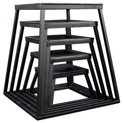 Ader Plyometric Platform Box Set- 12", 18", 24", 30", 36" and 42" Black