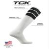 TCK Retro 3 Stripe Tube Socks (Black, Small) view 4