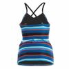 Dolfin Aquashape Blue Multi Stripe Tie-Front Tankini Top view 4
