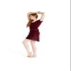 Capezio Georgette Wrap Skirt - Size Medium/Large, Burgundy view 1