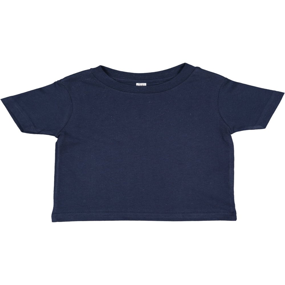RABBIT SKINS Infant 100% Cotton Jersey Short Sleeve Tee (Navy, 6 Months)