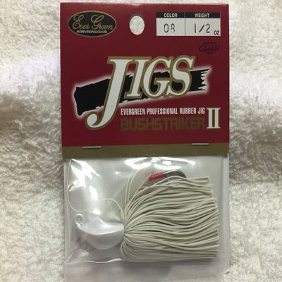 Ever Green Bush Striker II Rubber Jig 1/2oz #08 White