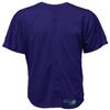 Mizuno Boy's Full Button Mesh Short Sleeve Baseball Jersey, Purple, X-Large view 1