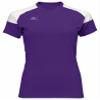 Mizuno Women's Techno Volley II Short Sleeve Volleyball Jersey, Purple-White, X-Large view 1