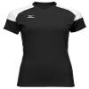 Mizuno Women's Techno Volley II Short Sleeve Volleyball Jersey, Black-White, X-Large view 1