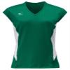 Mizuno Women's Classic Cap Sleeve Volleyball Jersey, Forest-White, XX-Small view 1
