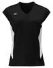 Mizuno Women's Classic Cap Sleeve Volleyball Jersey, Black-White, XX-Large view 1