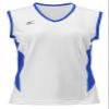 Mizuno Women's Classic Sleeveless Volleyball Jersey, White-Royal, X-Small view 1