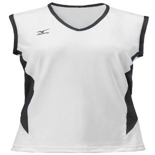 Mizuno Women's Classic Sleeveless Volleyball Jersey, White-Black, XX-Large