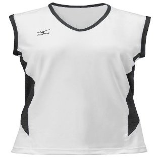 Mizuno Women's Classic Sleeveless Volleyball Jersey, White-Black, XX-Large