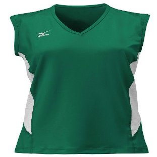 Mizuno Women's Classic Sleeveless Volleyball Jersey, Forest-White, XX-Small