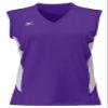 Mizuno Women's Classic Sleeveless Volleyball Jersey, Purple-White, X-Small view 1